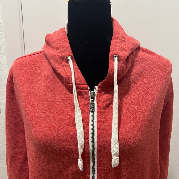 Bridge & Burn XL Red Heather Full Zip Hoodie Sweatshirt - Picture 2 of 6
